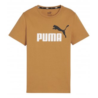 T-shirt Junior Garçon Puma en coton avec manches courtes et col rond bronze