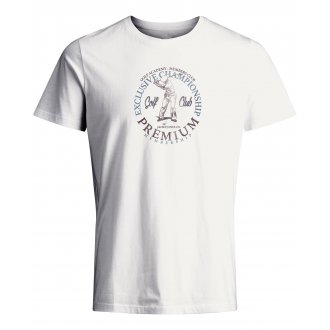 T-shirt Premium coton avec manches courtes et col rond blanc