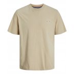 T-shirt Premium coton avec manches courtes et col ras du cou beige