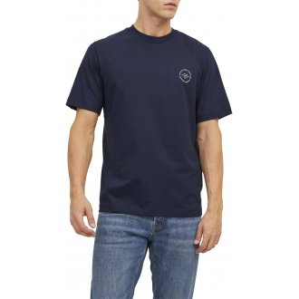 T-shirt Premium coton avec manches courtes et col ras du cou marine