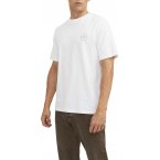 T-shirt Premium coton avec manches courtes et col ras du cou blanc