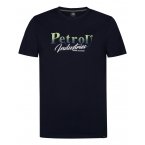 T-shirt Petrol Industries coton avec manches courtes et col rond marine