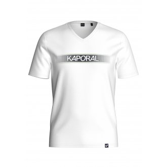 T-shirt Kaporal avec manches courtes et col v blanc