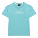 T-shirt Junior Garçon Kaporal coton avec manches courtes et col rond turquoise