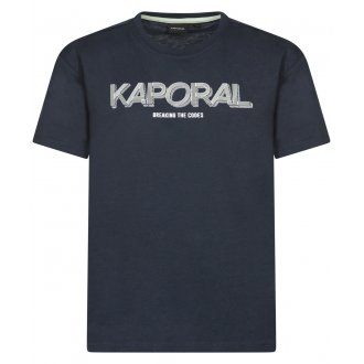 T-shirt col rond Junior Garçon Kaporal en coton avec manches courtes bleu marine