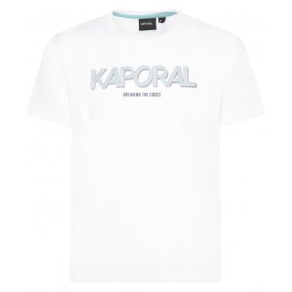 T-shirt col rond Junior Garçon Kaporal en coton avec manches courtes blanc