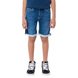 Short Junior Garçon avec plusieurs poches Kaporal en coton indigo