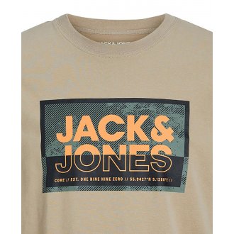 T-shirt Jack & Jones + coton avec manches courtes et col rond beige