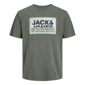T-shirt Junior Garçon Jack & Jones coton avec manches courtes et col rond kaki