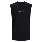 T-shirt Jack & Jones coton en transition avec sans manches et col rond noir