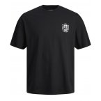 T-shirt Jack & Jones coton avec manches courtes et col rond noir