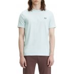 T-shirt Fred Perry coton avec manches courtes et col rond ciel