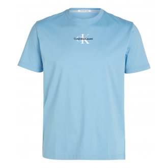 Tee-shirt droit à col rond Calvin Klein Big & Tall en coton bleu ciel