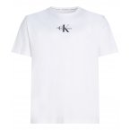 Tee-shirt droit à col rond Calvin Klein Big & Tall en coton blanc