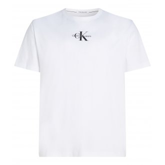 Tee-shirt droit à col rond Calvin Klein Big & Tall en coton blanc