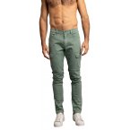Pantalon Delahaye coton vert d'eau
