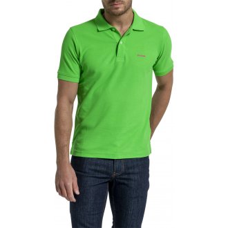 Polo Mise Au Green en coton avec manches courtes et col boutonné vert