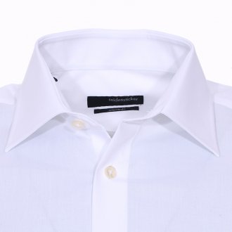 Chemise droite Seidensticker en coton blanc à poignets mousquetaires Sans repassage