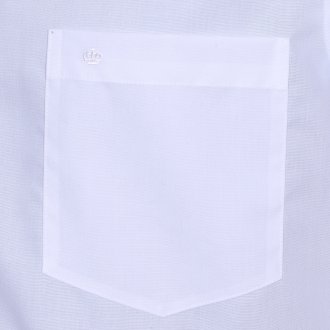 Chemise droite Seidensticker en coton blanc à poignets mousquetaires Sans repassage