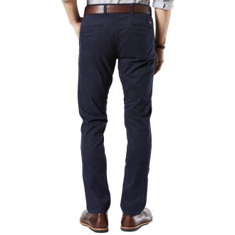 Pantalon Alpha Stretch Khaki Original Skinny Tapered Dockers en sergé de coton bleu marine