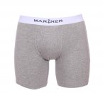 Boxer ouvert coupe longue Mariner en coton peigné stretch gris chiné