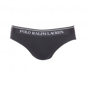 Lot de 3 slips taille basse Polo Ralph Lauren en coton stretch noir
