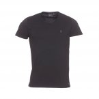 Tee-shirt col V Redskins en coton noir