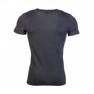 Tee-shirt col V HOM Surpeme en coton stretch noir
