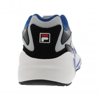 Baskets Fila Mindblower blanches à détails bleu roi et noirs