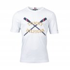 Tee-shirt col rond Tommy Hilfiger Rowing en coton blanc brodé