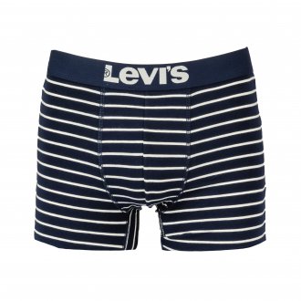 Lot de 2 boxers Levi's Vintage en coton stretch bleu marine et bleu marine à rayures blanches