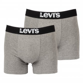 Lot de 2 boxers Levi's® en coton stretch gris chiné