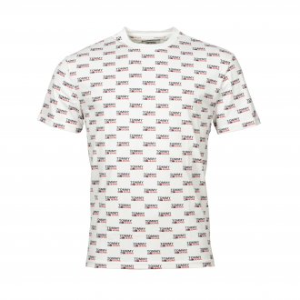 Tee-shirt col rond Tommy Jeans Logo en coton blanc logotypé