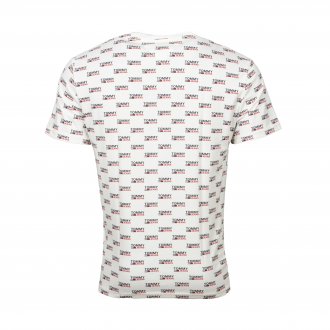 Tee-shirt col rond Tommy Jeans Logo en coton blanc logotypé