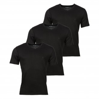 Lot de 3 tee-shirts col V Hugo Boss en coton noir