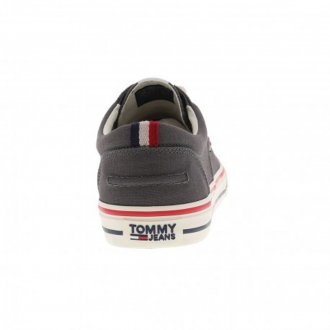 Baskets Tommy Jeans en toile gris souris