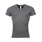 Tee-shirt col V Hom Classic en coton stretch mélangé gris chiné