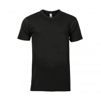 Tee-shirt col V Hom Hilary en coton noir