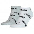 Lot de 2 paires de chaussettes Puma Underwear en coton stretch mélangé blanc et gris clair