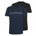 Lot de 2 tee-shirts Diesel en coton noir et bleu marine