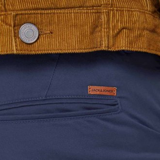 Pantalon coupe droite Jack & Jones Premium en coton stretch bleu marine
