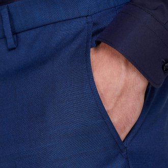 Pantalon skinny Jack & Jones Premium en laine mélangée stretch bleu marine