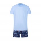 Pyjama court Hom Morgiou en coton bleu