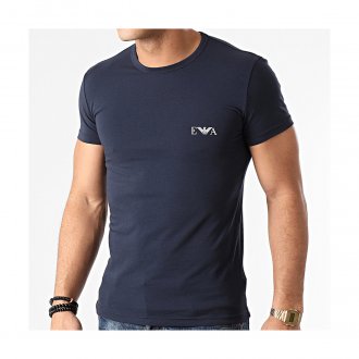Lot de 2 tee-shirts Armani en coton stretch bleu indigo et bleu marine