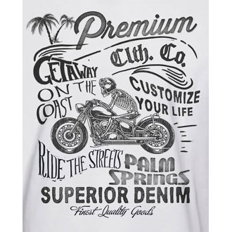 Tee-shirt col rond Jack & Jones Premium Boards en coton mélangé blanc floqué
