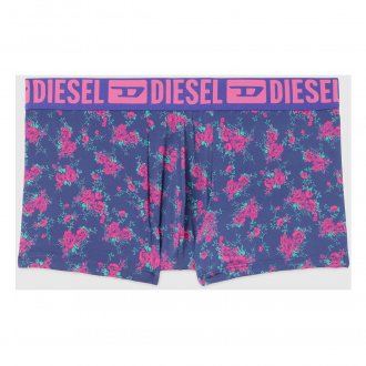 Boxer Diesel Underwear bleu marine à motifs fleurs rose fuchsia