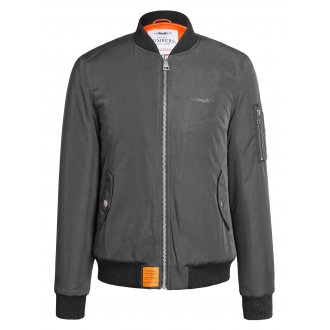 Blouson col montant Bombers gris anthracite