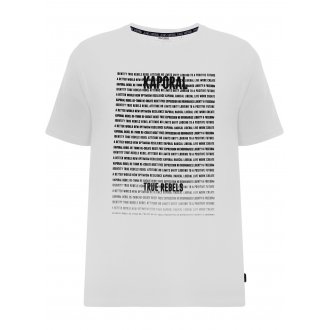 T-shirt col rond Kaporal Line en coton biologique blanc floqué
