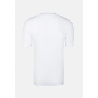 T-shirt col rond Kaporal Rodik en coton biologique blanc floqué