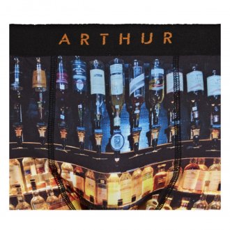 Boxer Arthur en coton stretch à imprimé bouteilles multicolores